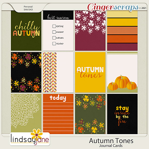 Autumn Tones Journal Cards by Lindsay Jane