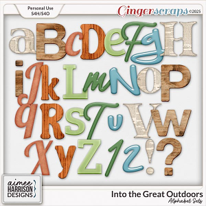 Into the Great Outdoors Alphabet Sets by Aimee Harrison