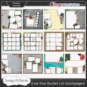 Live Your Bucket List Quickpages by Scraps N Pieces 