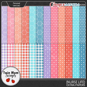 Nurse Life - EXTRA PAPERS by Twin Mom Scraps