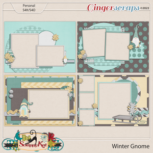Winter Gnome Brag Book Pages by The Scrappy Kat