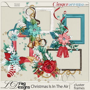 Christmas Is In The Air: Cluster Frames by LDragDesigns