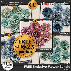 Free Exclusive Flower Bundle FWP {CU} - by Neia Scraps Free Exclusive Flower Bundle FWP {CU} - by Neia Scraps