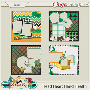 Head Heart Hand Health Quick Pages by The Scrappy Kat
