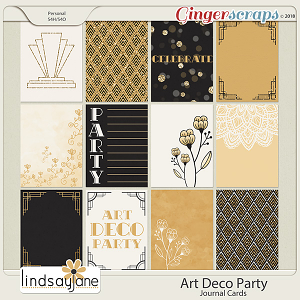Art Deco Party Journal Cards by Lindsay Jane