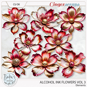 CU Alcohol Ink Flowers Vol 3 by Ilonka's Designs