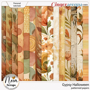 Gypsy Halloween - Patterned Papers - by Neia Scraps
