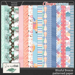 Blissful Breeze Patterned Papers by ScrapChat Designs