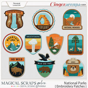 National Parks (embroidery patches)