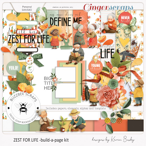 Buzzbee Scraps: Zest For Life - build-a-page kit
