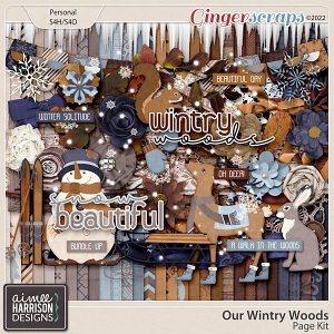 Our Wintry Woods Page Kit by Aimee Harrison