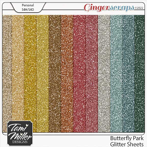 Butterfly Park Glitter Sheets by Tami Miller Designs