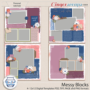 Messy Blocks 1 Templates by Miss Fish