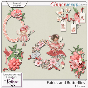 Fairies and Butterflies Clusters by Scrapbookcrazy Creations