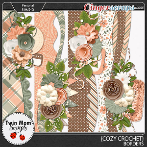 Cozy Crochet - BORDERS by Twin Mom Scraps