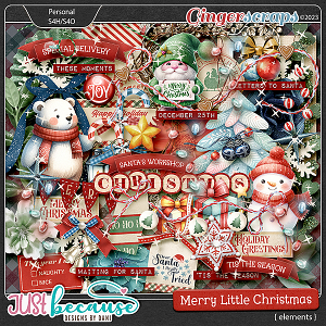 Merry Little Christmas Elements by JB Studio