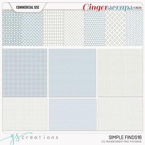 Simple Finds 16 Patterns (CU) by GS Creations