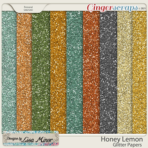 Honey Lemon Glitter Papers from Designs by Lisa Minor