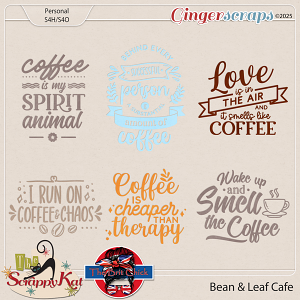 Bean & Leaf Cafe Coffee Word Art By The Brit Chick
