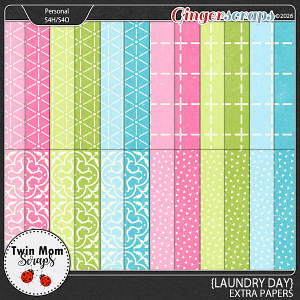 Laundry Day - EXTRA PAPERS by Twin Mom Scraps