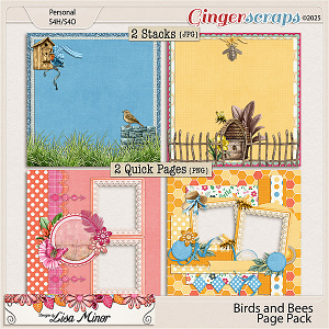 Birds and Bees Page Pack from Designs by Lisa Minor