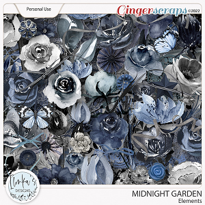 Midnight Garden Elements by Ilonka's Designs