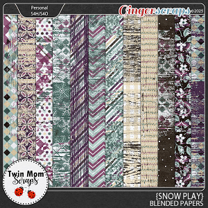 Snow Play - BLENDED PAPERS by Twin Mom Scraps