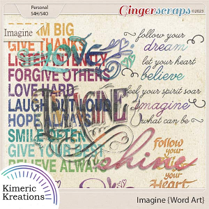 Imagine Word Art by Kimeric Kreations   