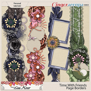 Time With Friends Page Borders from Designs by Lisa Minor