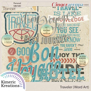 Traveler Word Art by Kimeric Kreations