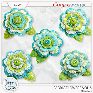 CU Fabric Flowers Vol 5 by Ilonka's Designs 