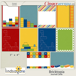 Bricktopia JournalCards by Lindsay Jane