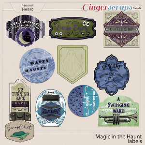Magic in the Haunt Labels by ScrapChat Designs
