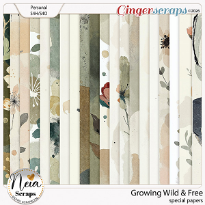 Growing Wild & Free - Special Papers - by Neia Scraps