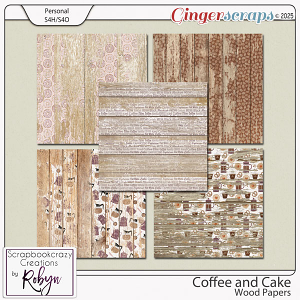 Coffee and Cake Wood Papers by Scrapbookcrazy Creations