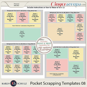 Pocket Scrapping Templates 08 by Karen Schulz