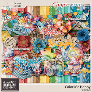 Color Me Happy Page Kit by Aimee Harrison