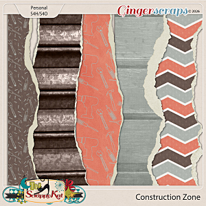 Construction Zone Wide Torn Paper Borders by The Scrappy Kat