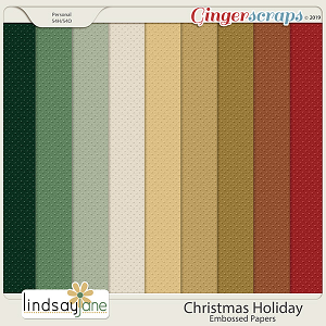 Christmas Holiday Embossed Papers by Lindsay Jane
