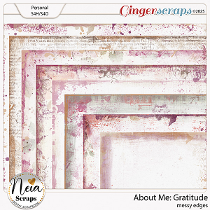 About Me: Gratitude - Messy Edges - by Neia Scraps