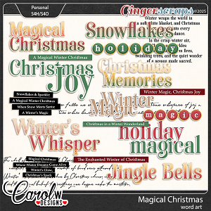 Magical Christmas-Word art Magical Christmas-Word art