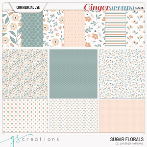Sugar Floral Patterns (CU) by GS Creations