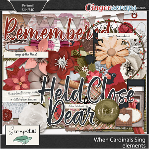 When Cardinals Sing Elements by ScrapChat Designs