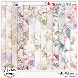 Hello February - Special Papers - by Neia Scraps