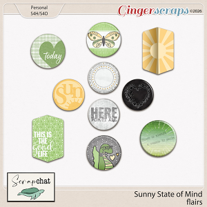 Sunny State of Mind Flairs by ScrapChat Designs
