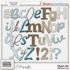 Open Air Alphabet Sets by Aimee Harrison