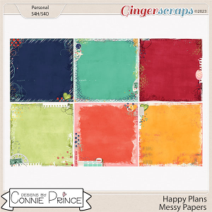 Happy Plans - Messy Papers by Connie Prince