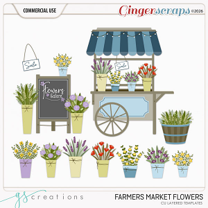 Farmers Market Flowers (CU) by GS Creations