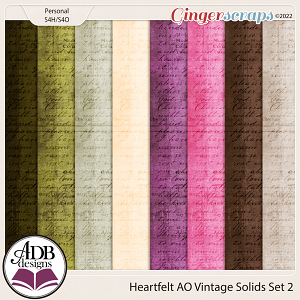 Heartfelt Add-On Shabby Solid Papers Set 2