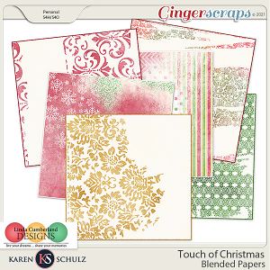 Touch of Christmas Blended Papers by Karen Schulz and Linda Cumberland 